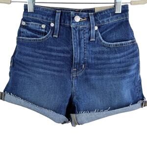 NEW Madewell Curvy High-Rise Denim Shorts 23 XS Canterdale Wash
